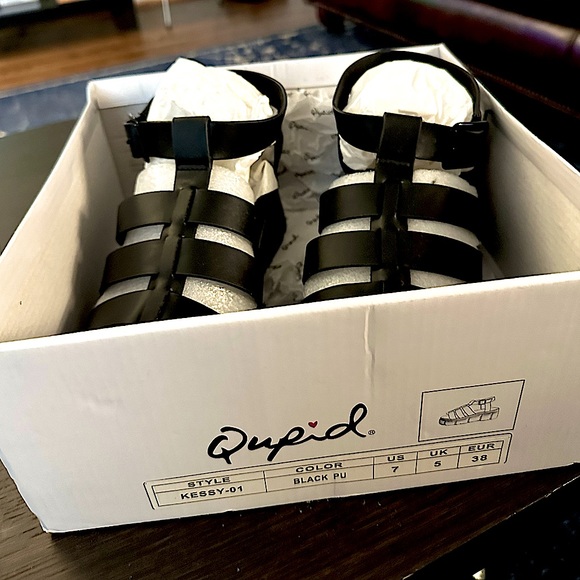 Qupid - Kessy 01 Strappy Black Platform Sandal — BRAND NEW - Picture 11 of 12